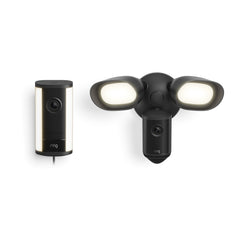 Spotlight Cam Pro, Plug-in (2nd Gen) + Floodlight Cam Pro (2nd Gen) Featuring Retinal 4K