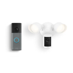 Battery Doorbell (Newest Model) + Floodlight Cam , Wired (Newest Model)