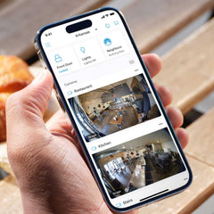 Restaurant Starter Kit (Plug-In) Outdoor Cam Plus Plug-In + Indoor Cam
