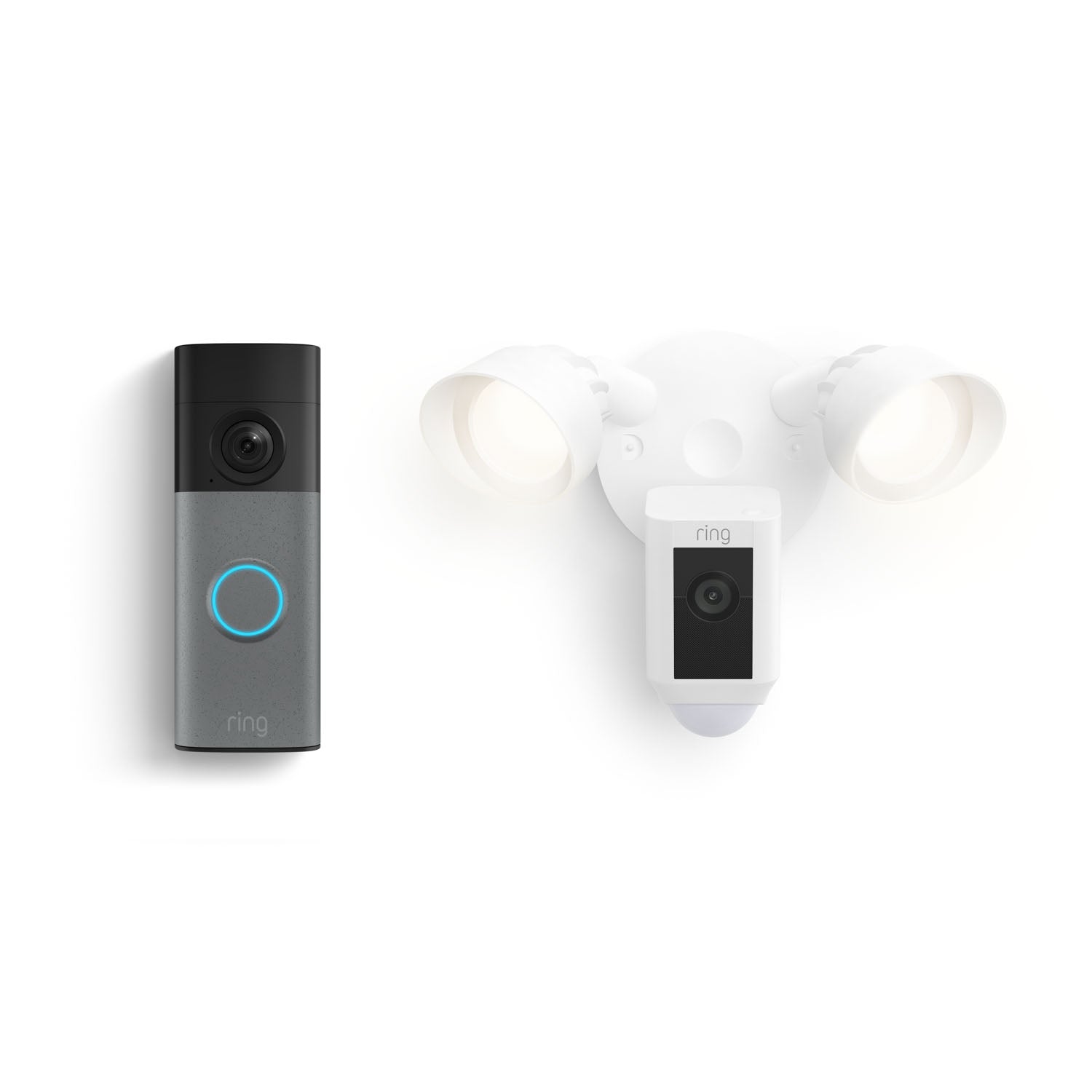 Battery Doorbell (Newest Model) + Floodlight Cam Plus, Wired