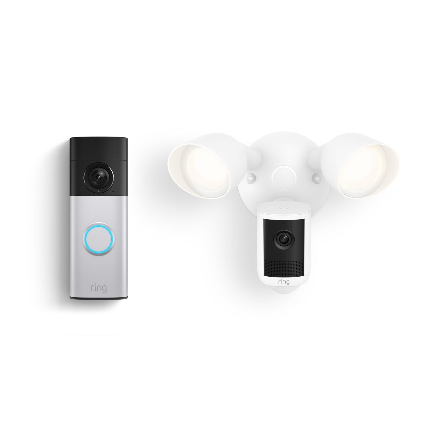 Battery Doorbell Plus (Newest Model) + Floodlight Cam, Wired (Newest Model)