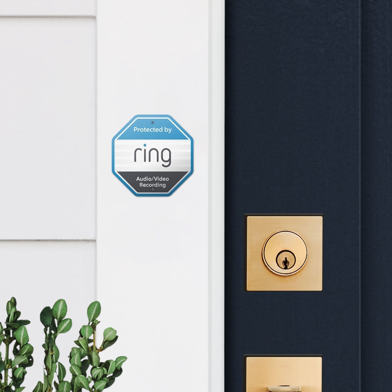 Ring Security Doorplate Sign