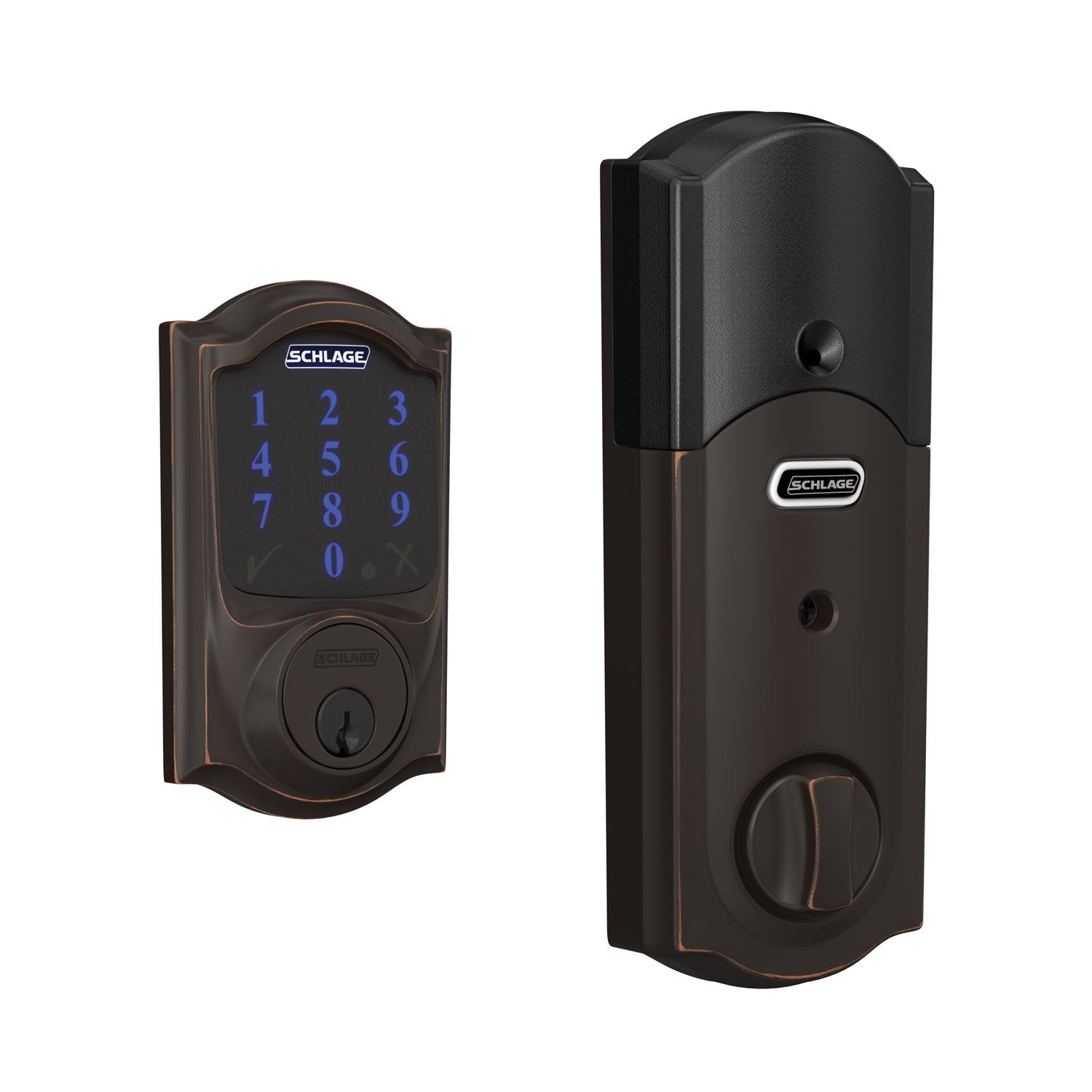 Schlage Connect Smart Deadbolt, Z-Wave Plus Enabled Works with Ring Alarm Security System